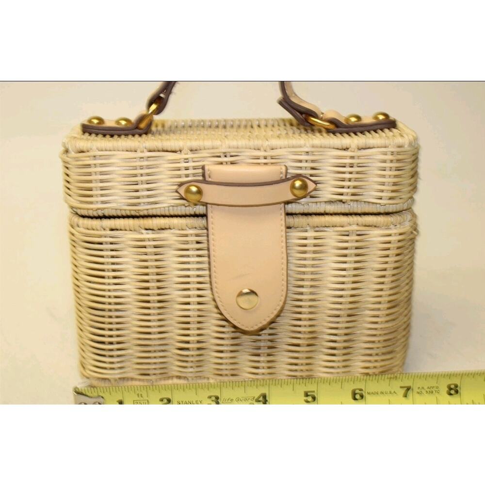 Banana Republic NEW Boxy Fisherman Rattan Womens Wicker Satchel Bag 480598 - Picture 14 of 16